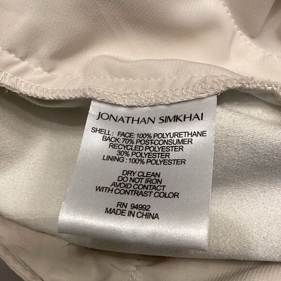 Jonathan Simkai Tay Vegan Leather Cropped Jogger In Ecru - Picture 13 of 16